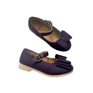 Piperdoodles Purple Plum Bow Shoes 28/9